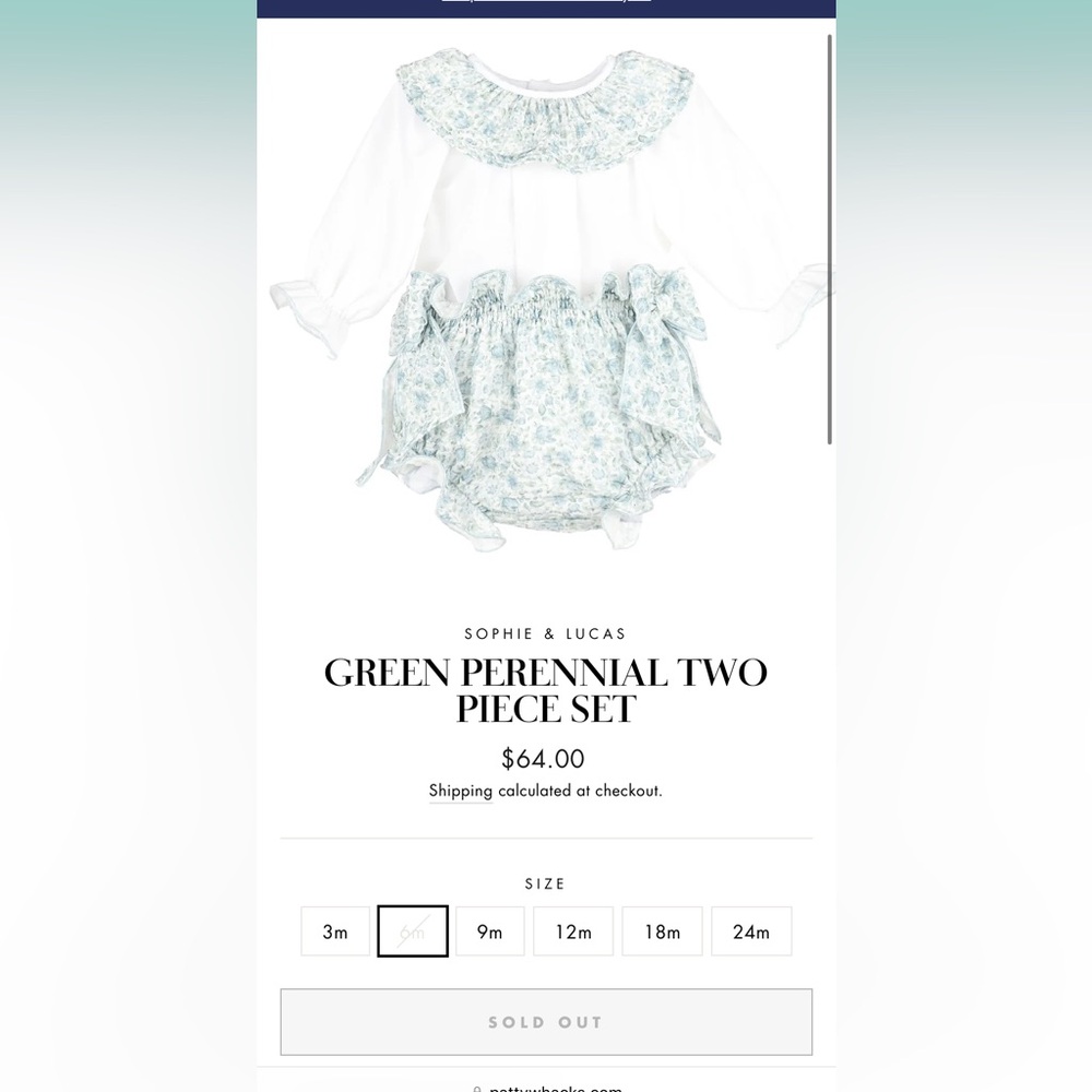 Sophie & Lucas set, 3-6 months